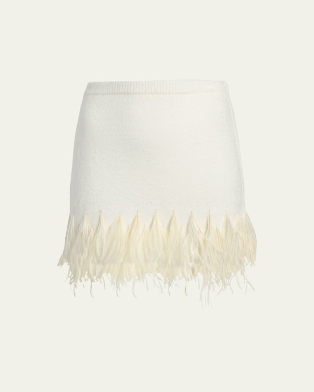Briana Feathered Mini Skirt
